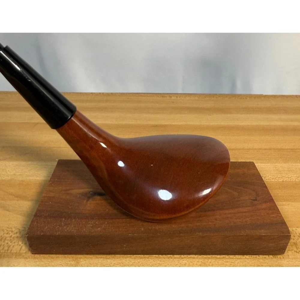 Persimmon Wood Golf Club Head Pen Holder Desk Accessory - Vintage